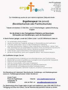 Stellenangebot Ergotherapeut (m/w/d) – Praxis für Ergotherapie Trosch ...